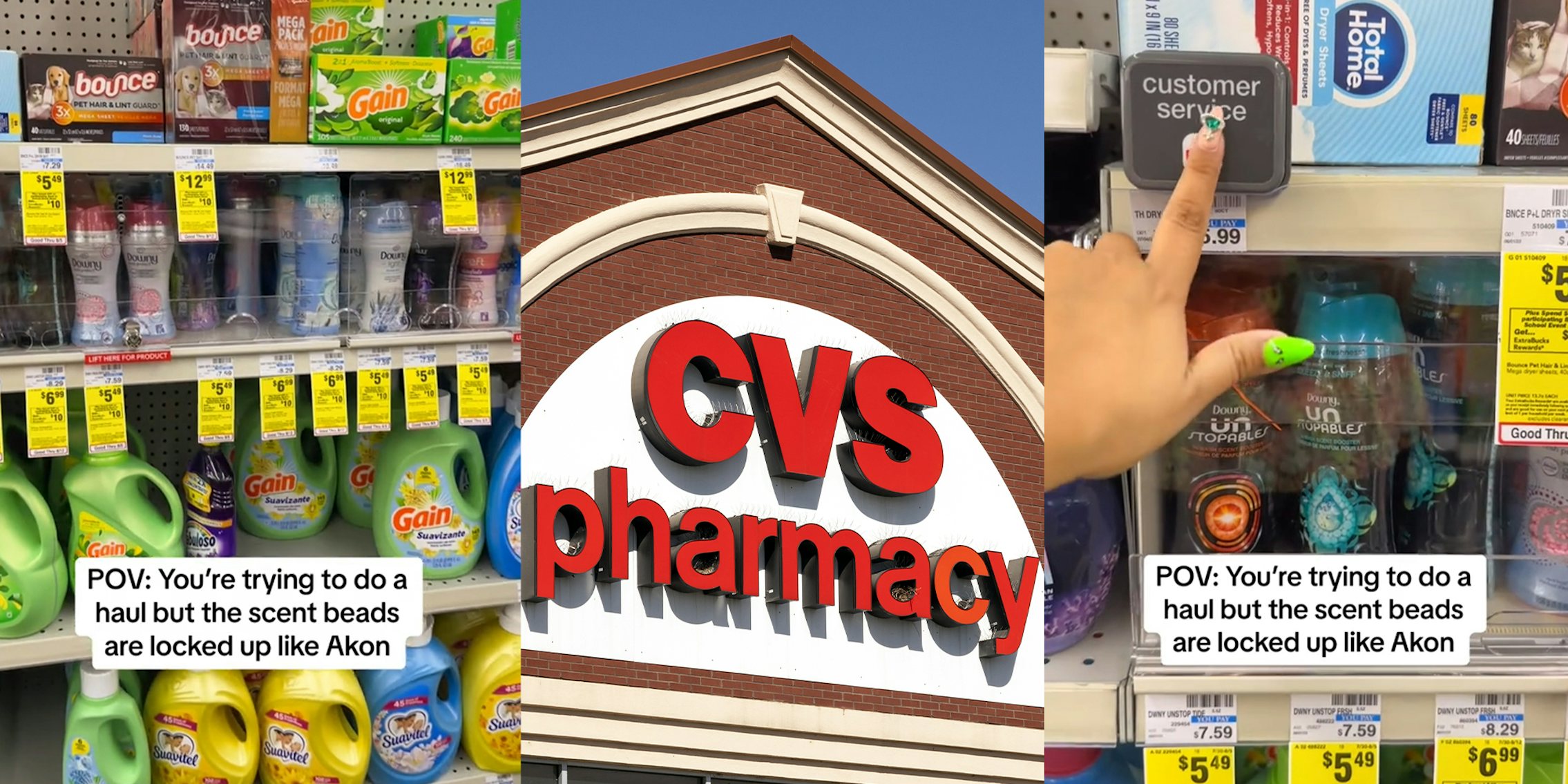 Locked out products at CVS pharmacy