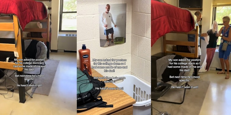 Mom makes life-size poster of herself for son's college dorm