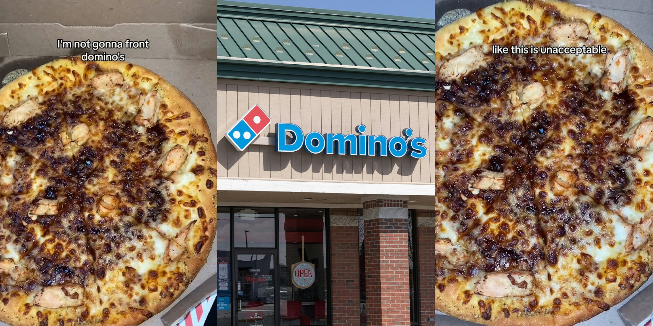 Domino's customer receives pizza with only 'one piece of chicken on each slice'