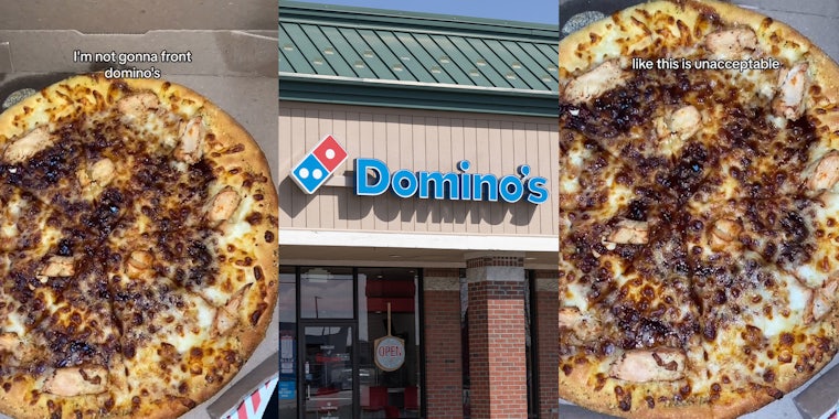 Domino's customer receives pizza with only 'one piece of chicken on each slice'