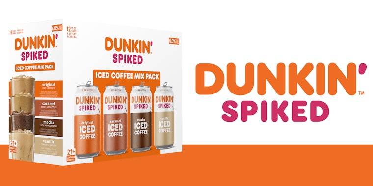 Dunkin Spiked ice coffee mix pack