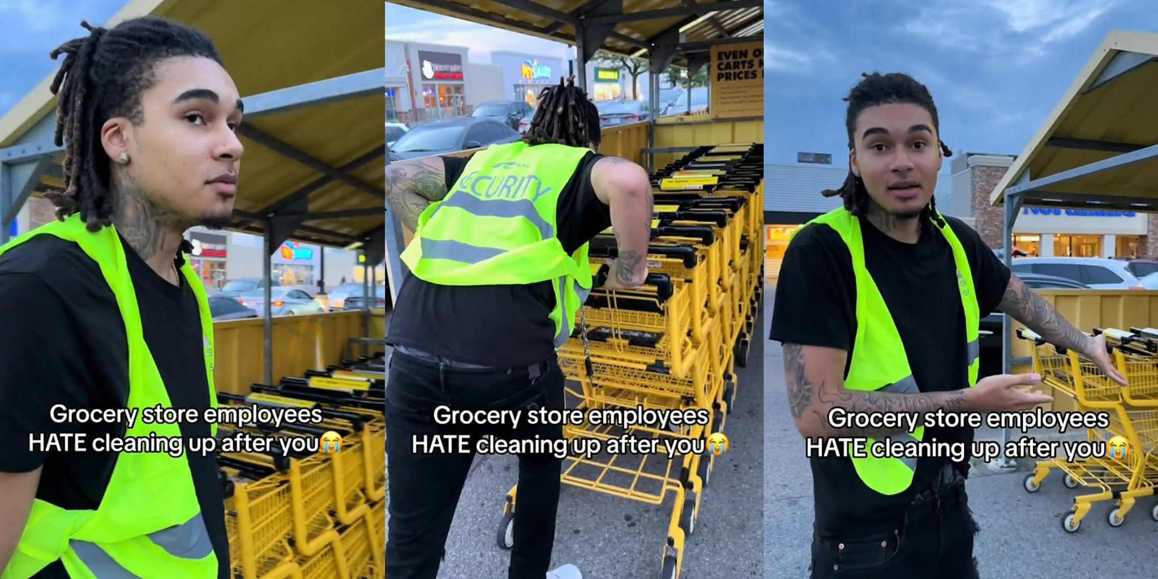 Grocery store worker blasts customers who don't put back grocery carts in their place