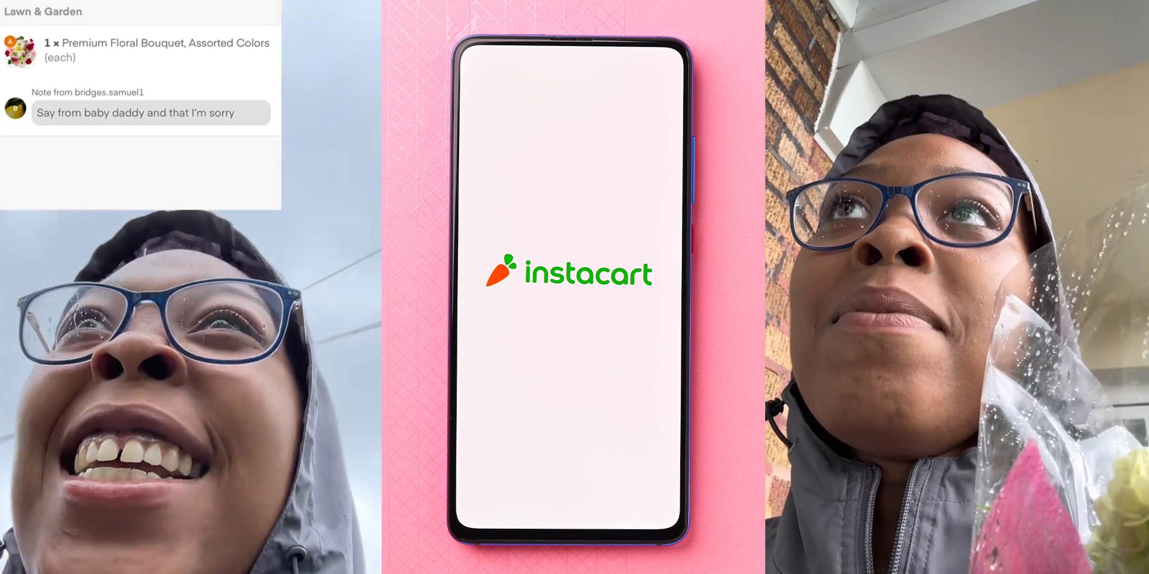 Instacart Driver Delivers Apology Flowers from Woman's 'Baby Dad'