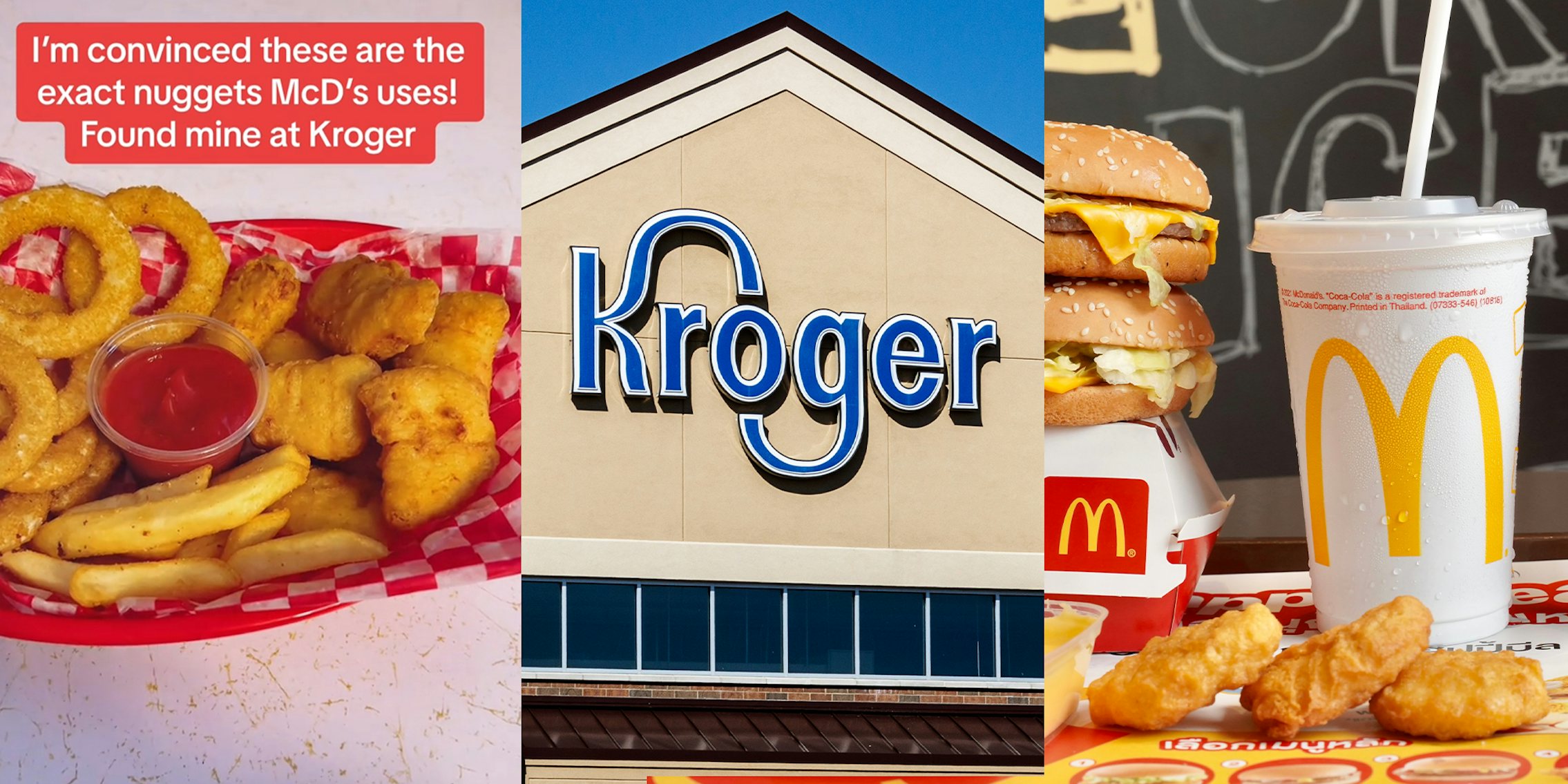 Customer buys Kroger nuggets and compares them to McDonald's Chicken McNuggets