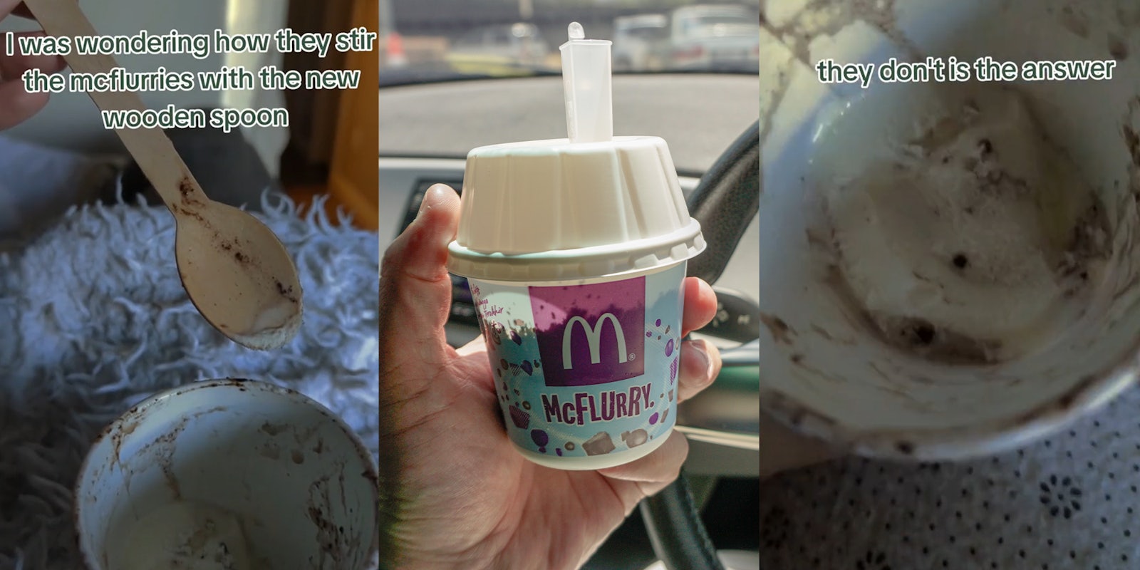 McDonald's McFlurry not properly mixed