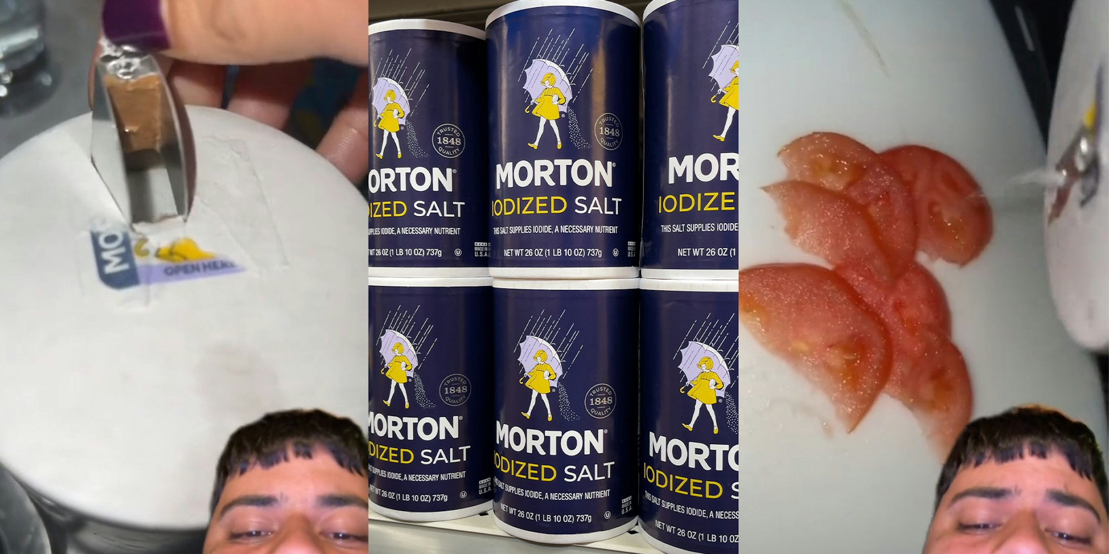 People are just now finding out how you’re supposed to pour salt from Morton Salt container