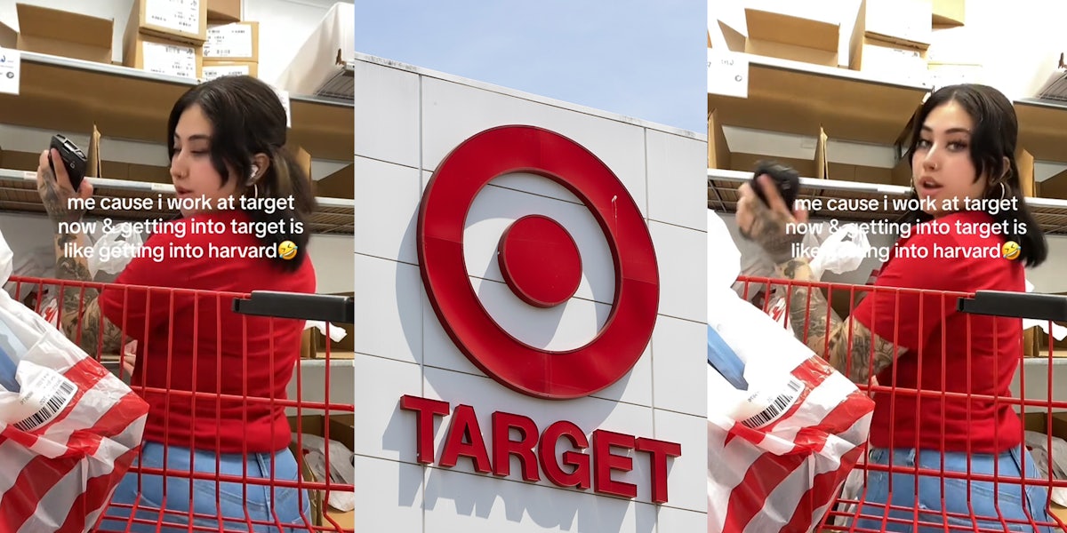 Worker snags job at Target. She says it's harder than getting into Harvard; Target Logo Store Front