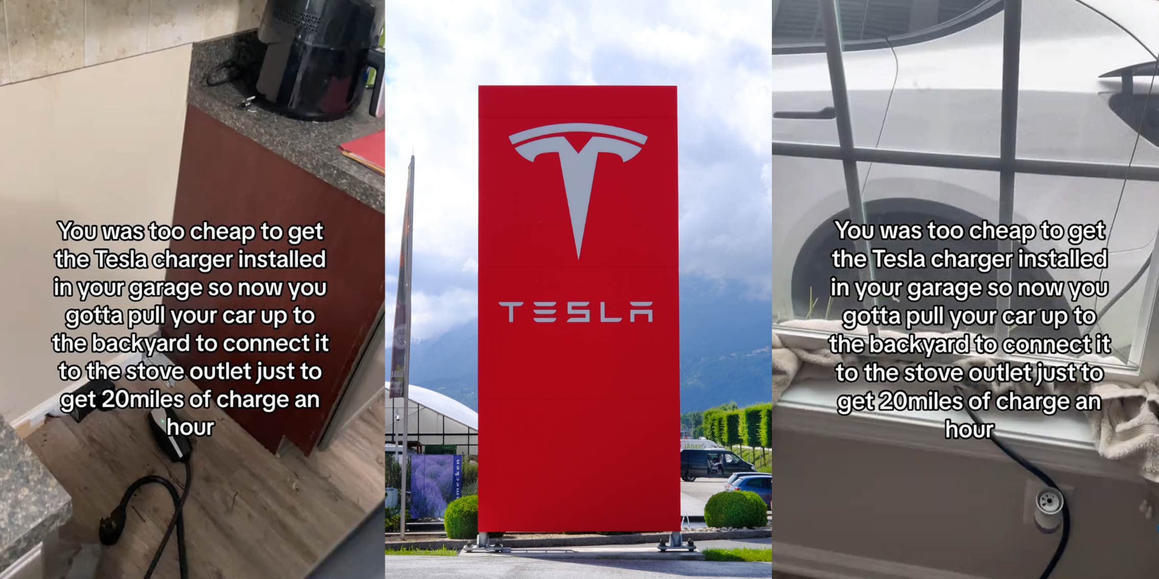 Cheap Tesla Owner Uses Stove Outlet To Charge Car Instead cheap-tesla-owner-uses-stove-outlet-to-charge-car-instead