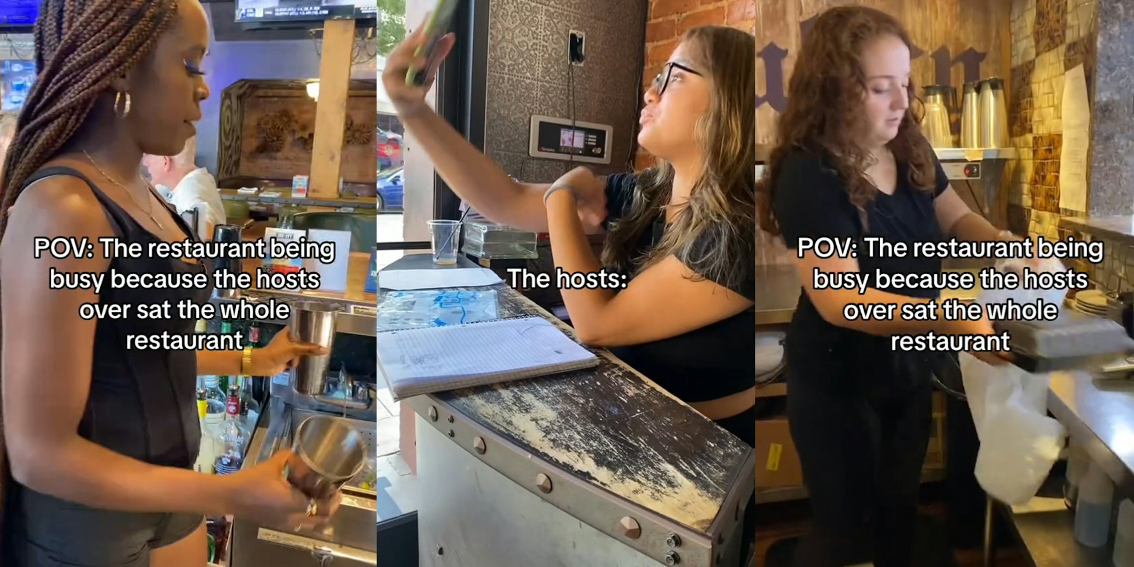 Server calls out hostesses for overseating the restaurant