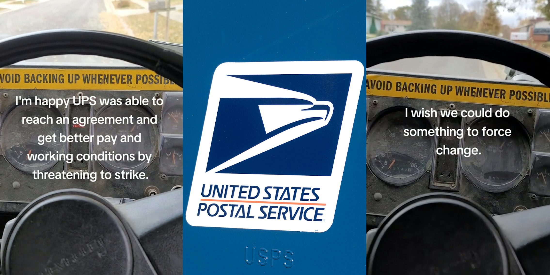 Internal view of USPS Truck deteriorated dashboard working conditions