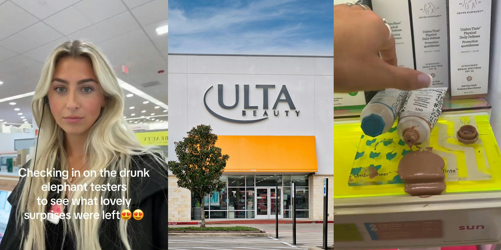 ultabeauty worker shares how customers leave the Drunk Elephant testers