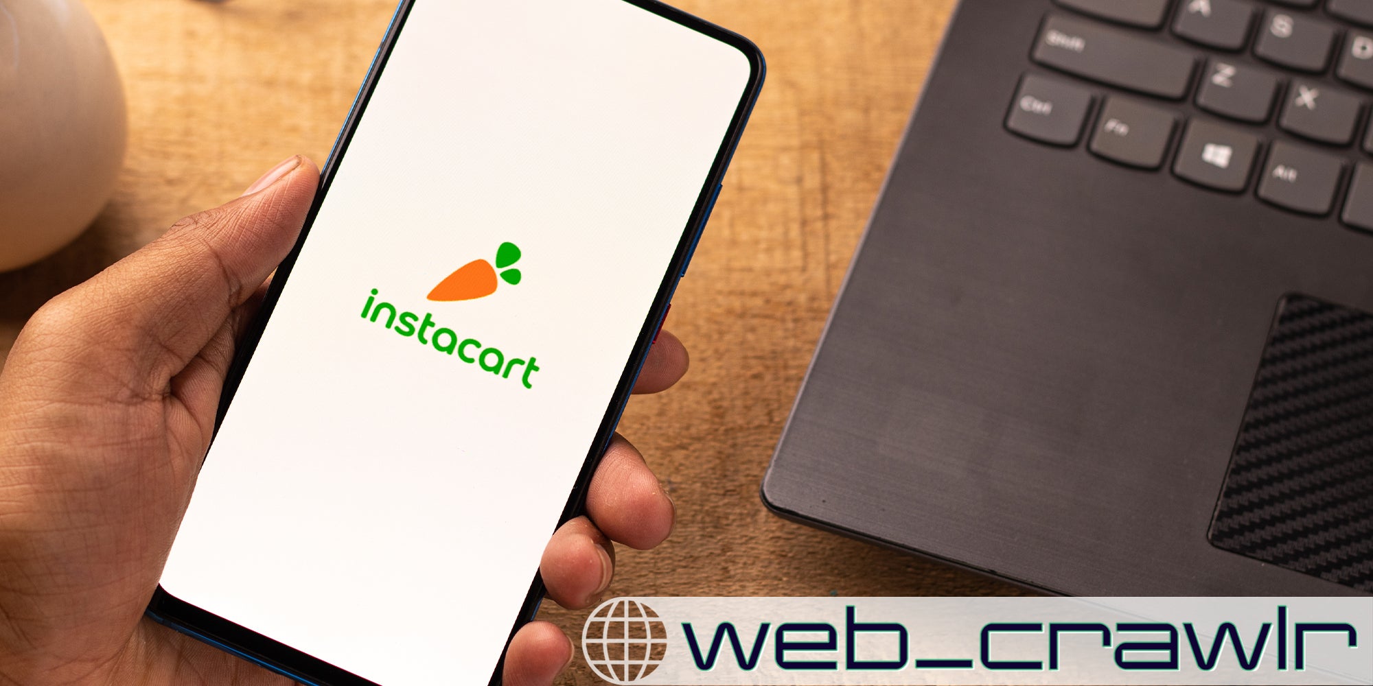 Instacart logo on phone