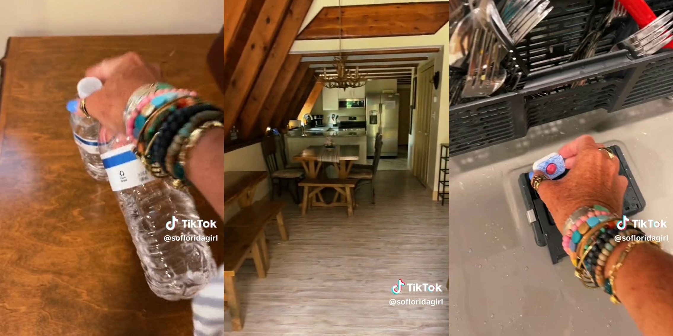 woman cleaning up airbnb