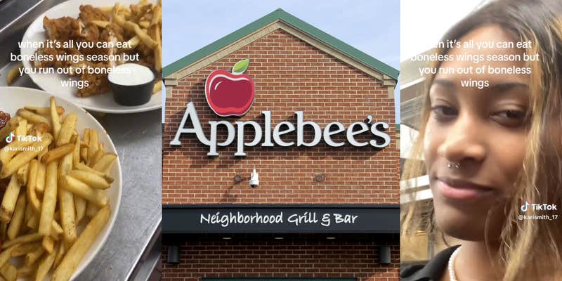 Applebee's Ran Out of Boneless Wings, Serves Chicken Tenders