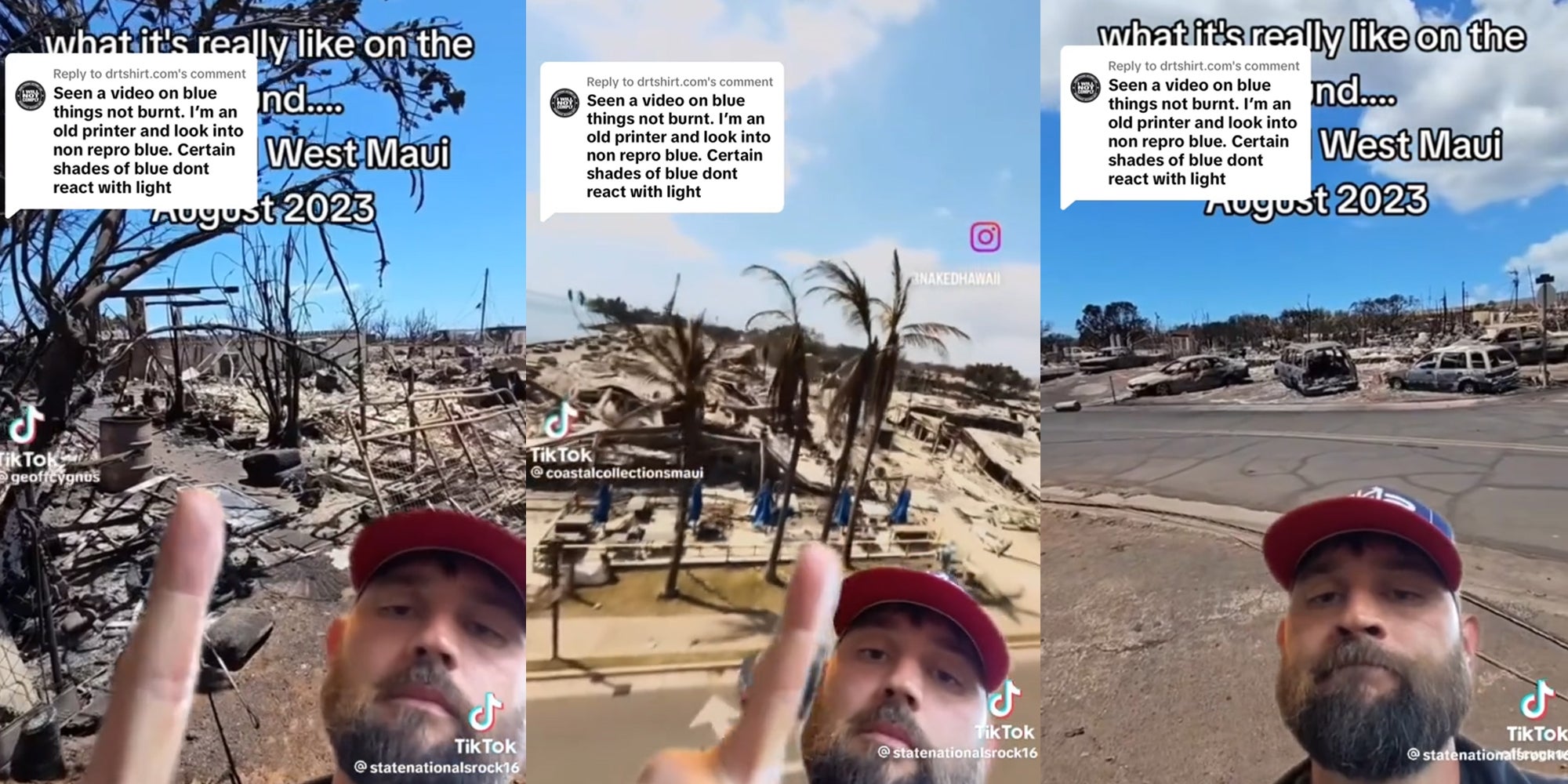 Hawaii Fire Lasers Unburned Blue Objects Used to Push Claims