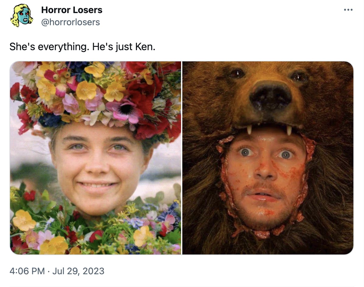 she's everything he's just ken with midsommar characters