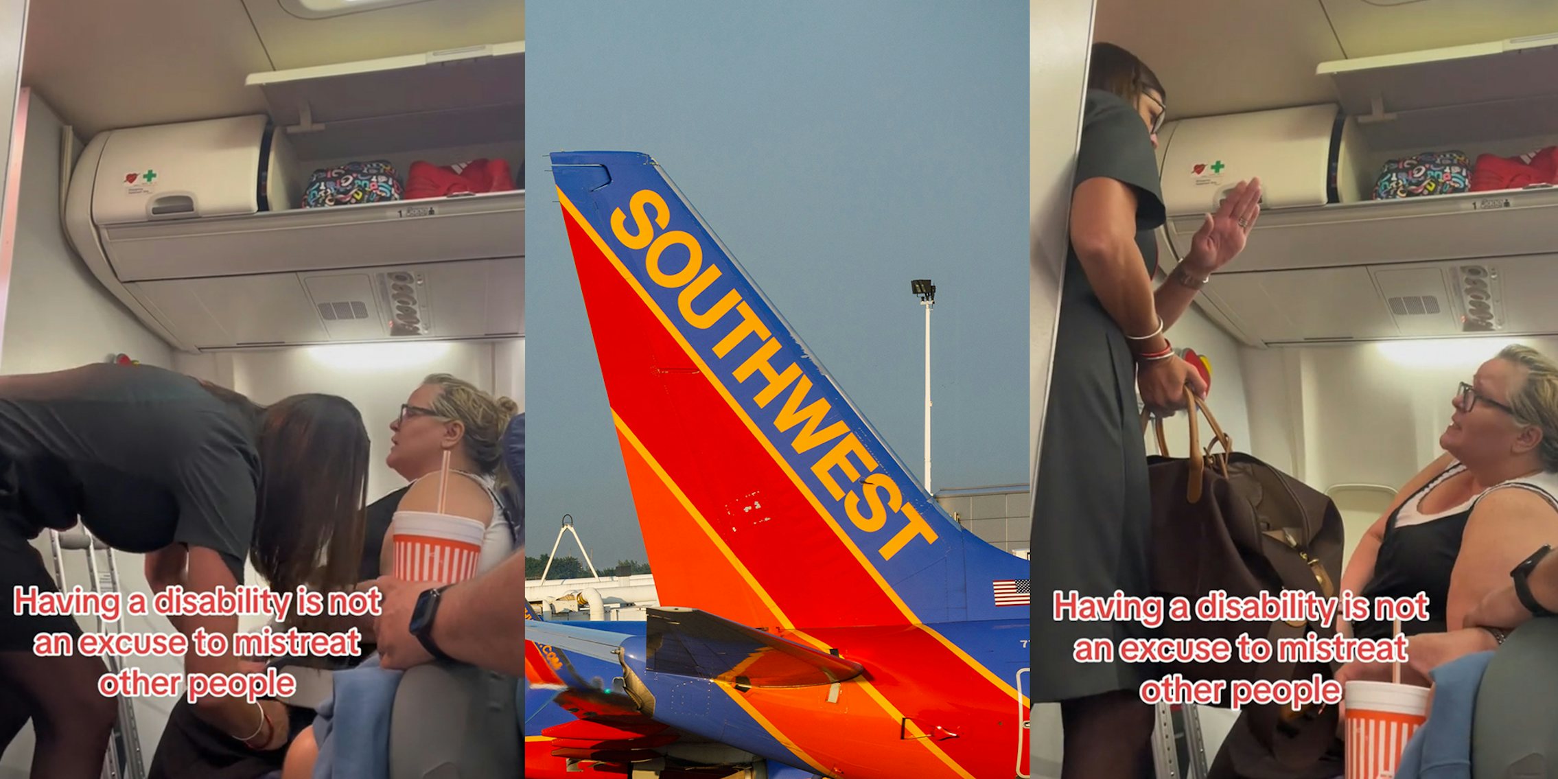 Southwest passenger demands flight attendant move her bag, buckle her seatbelt