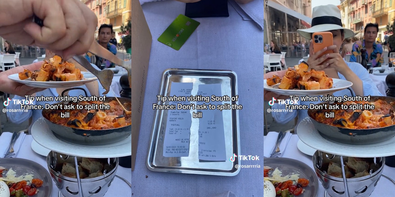 diners in France ask for bill to be split, receive bill ripped in half