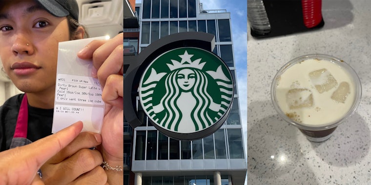 Starbucks customer asks for only 3 ice cubes