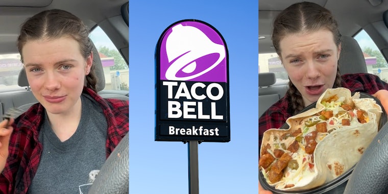 Taco Bell customer gets every single ingredient on taco.