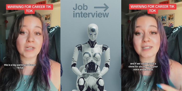 humanoid AI robot sitting and waiting for a job interview: AI vs human competition