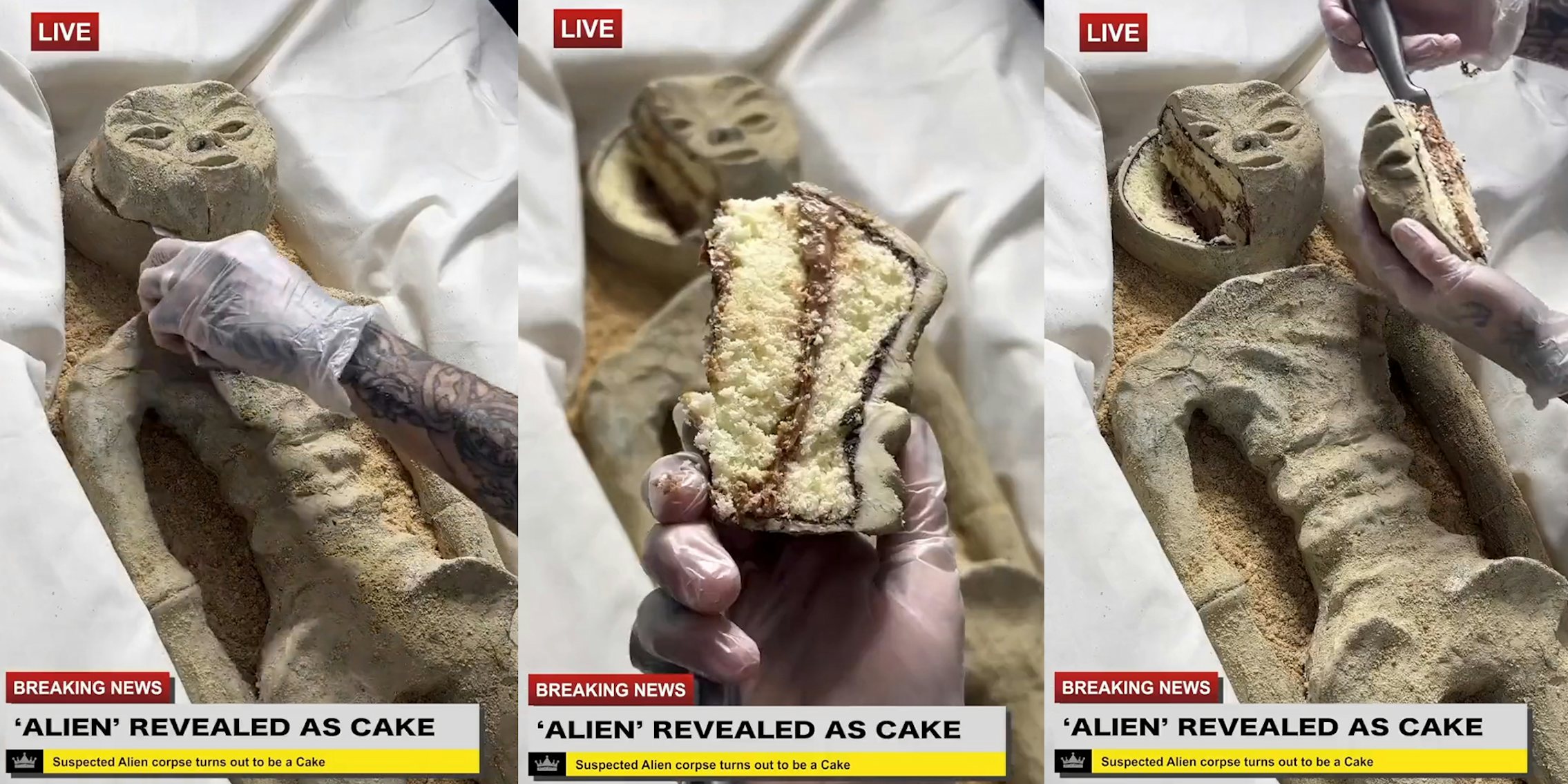 Alien corpse memes cake