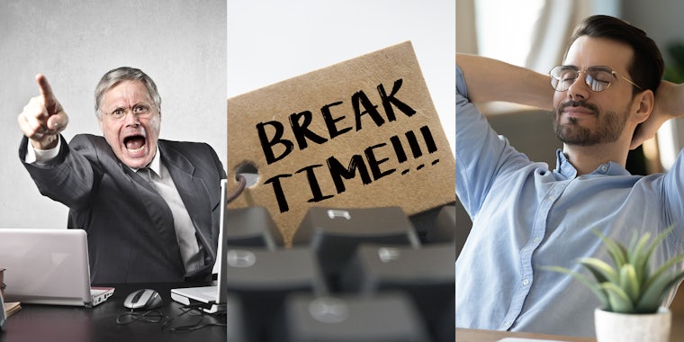 Boss asks worker to take break at end of shift. What can they do legally about it?