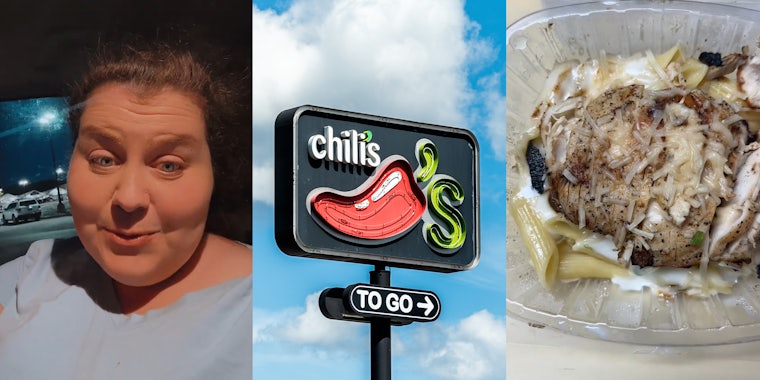 Customer tries Chili's kids meal dinner hack, gets chicken alfredo, salad, chips & salsa for $6