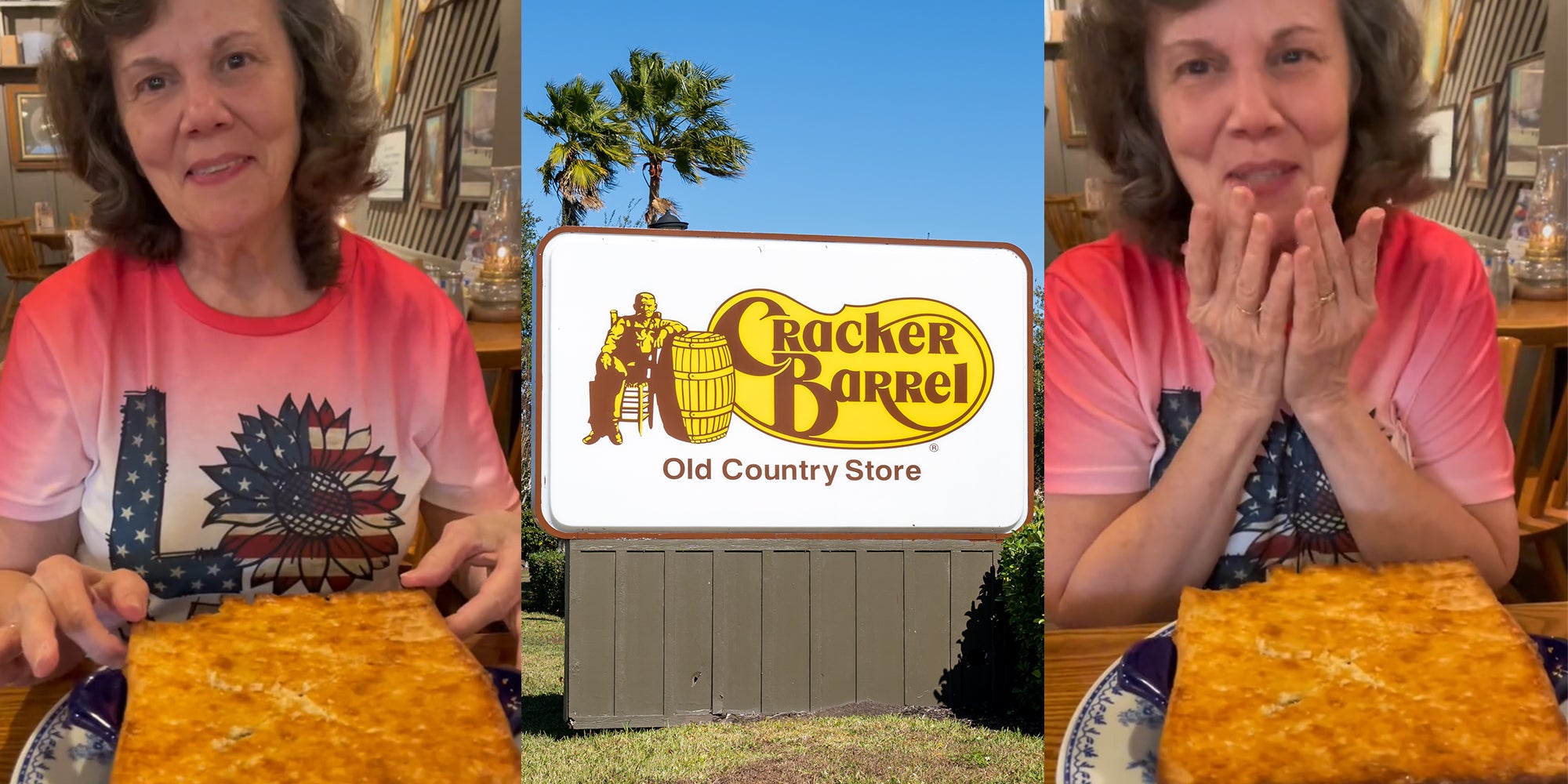 Cracker Barrel customer orders chicken pot pie. Its crust is questionable
