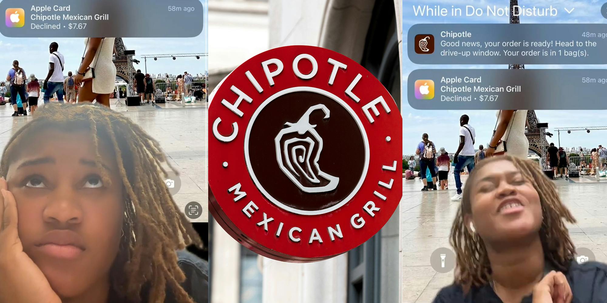 Customer's Apple Card declines after placing Chipotle mobile order. But she still gets her food
