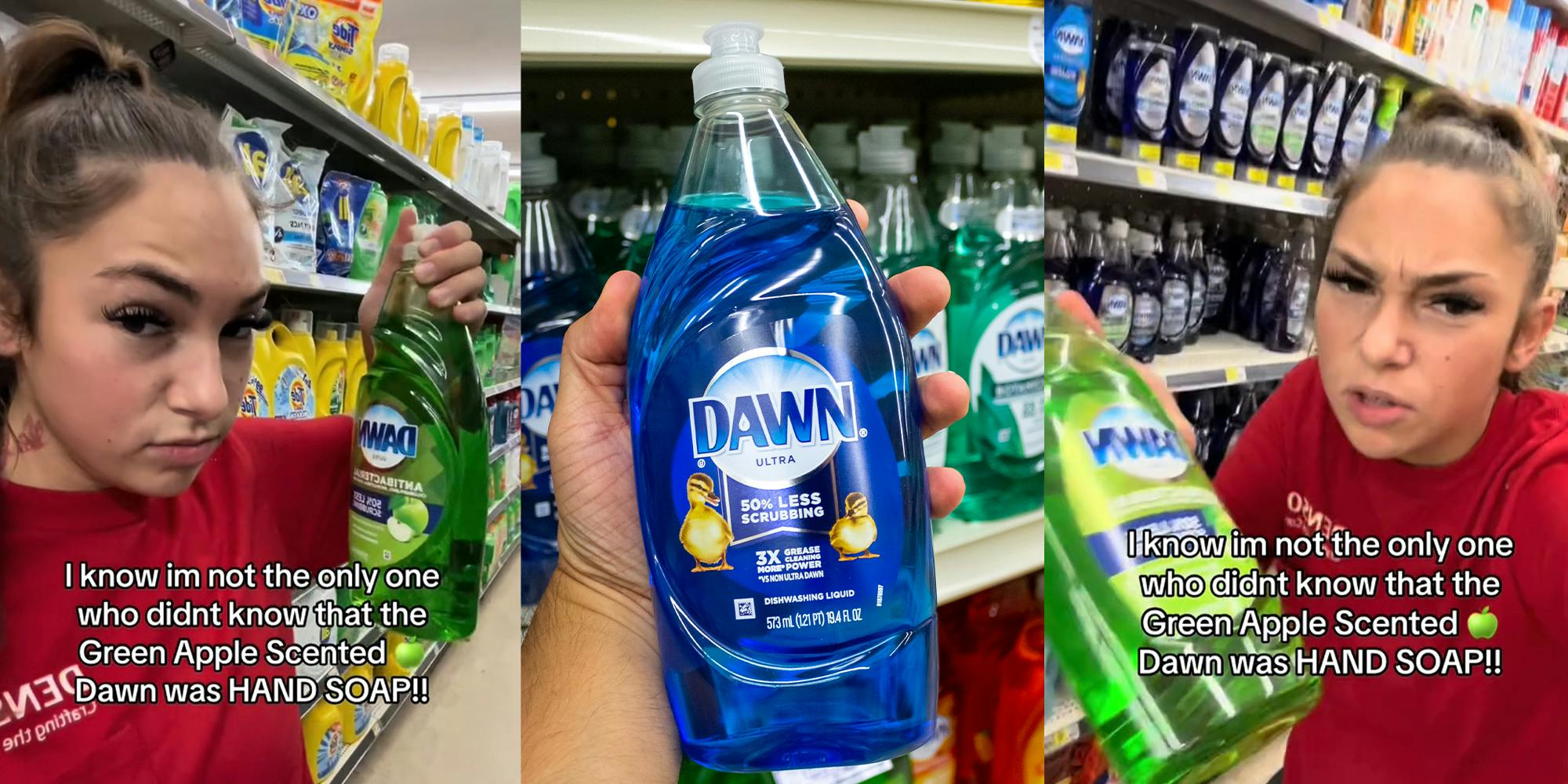 Shopper says she found out she's been using Dawn green apple soap wrong this whole time