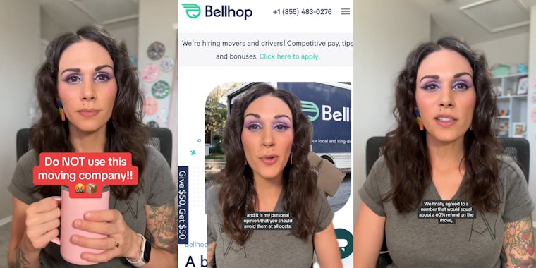 Customer shares PSA about cross-country moving company Bellhop