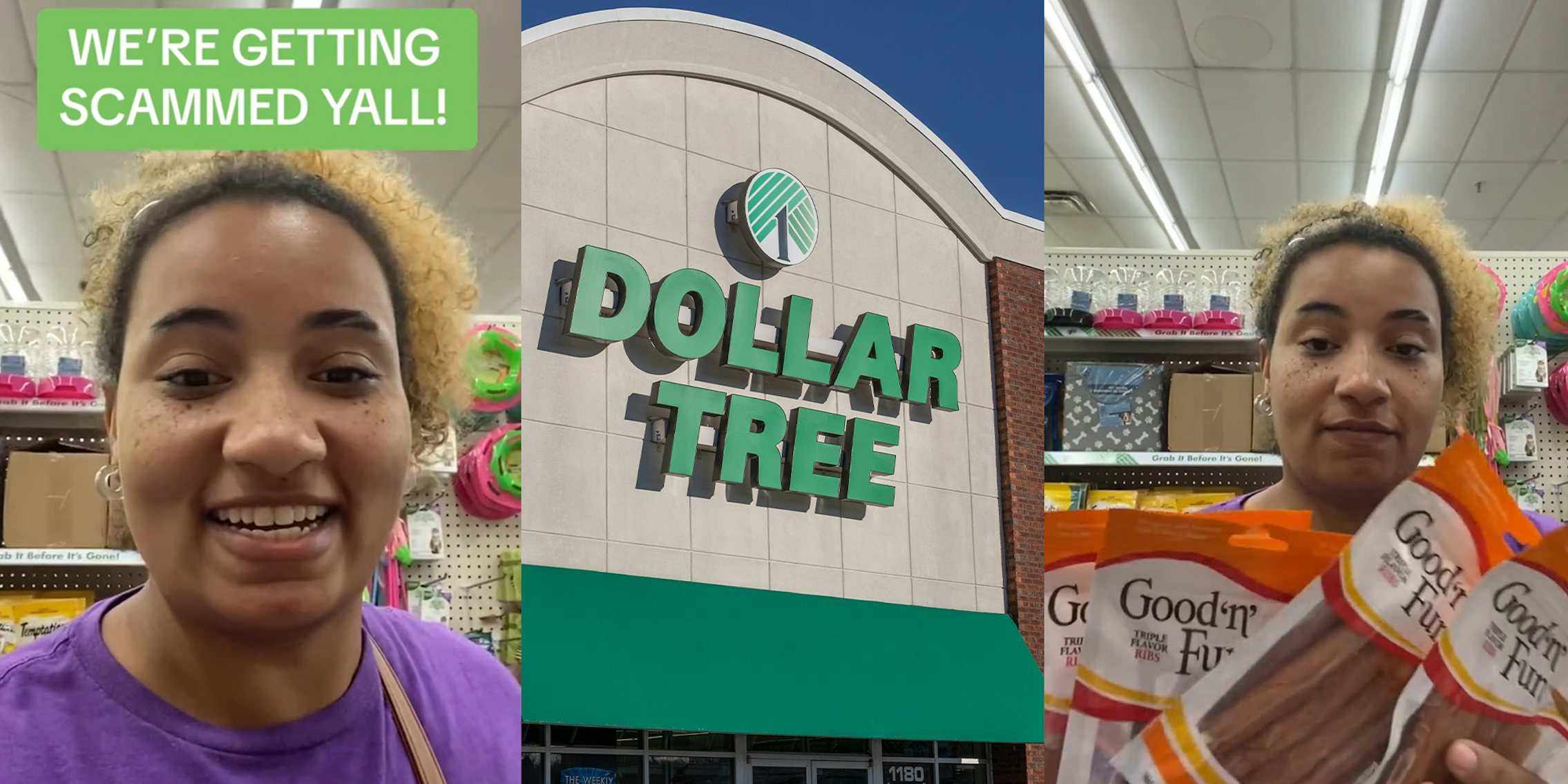 Shopper finds dog treats for $1 at Dollar Tree.