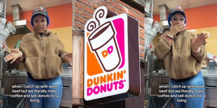 dunkin donuts worker mocks staff who always have beef