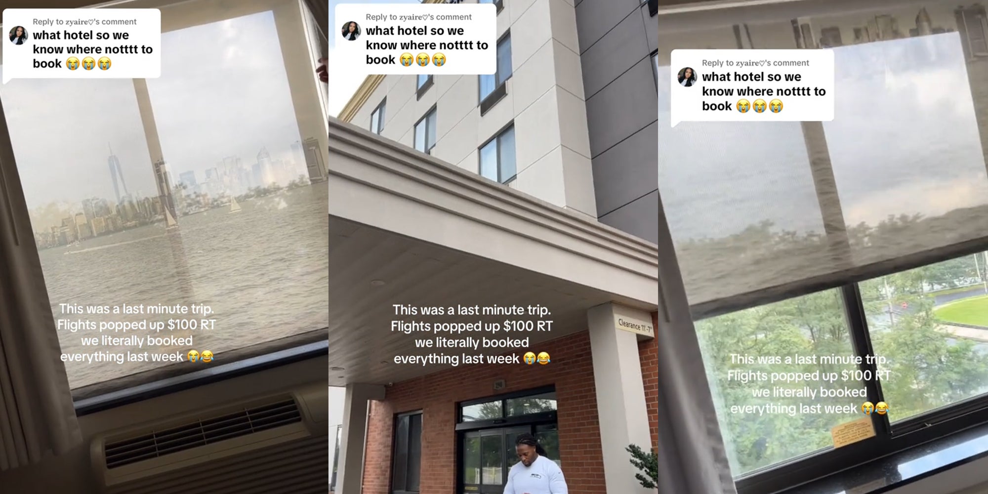 Woman Books Room 'With a View.' It's a Picture of a Skyline