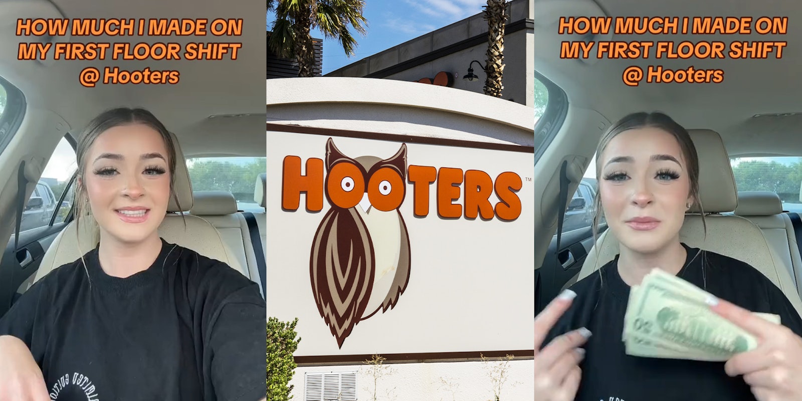 Hooters server shares how much she made in tips during her first shift