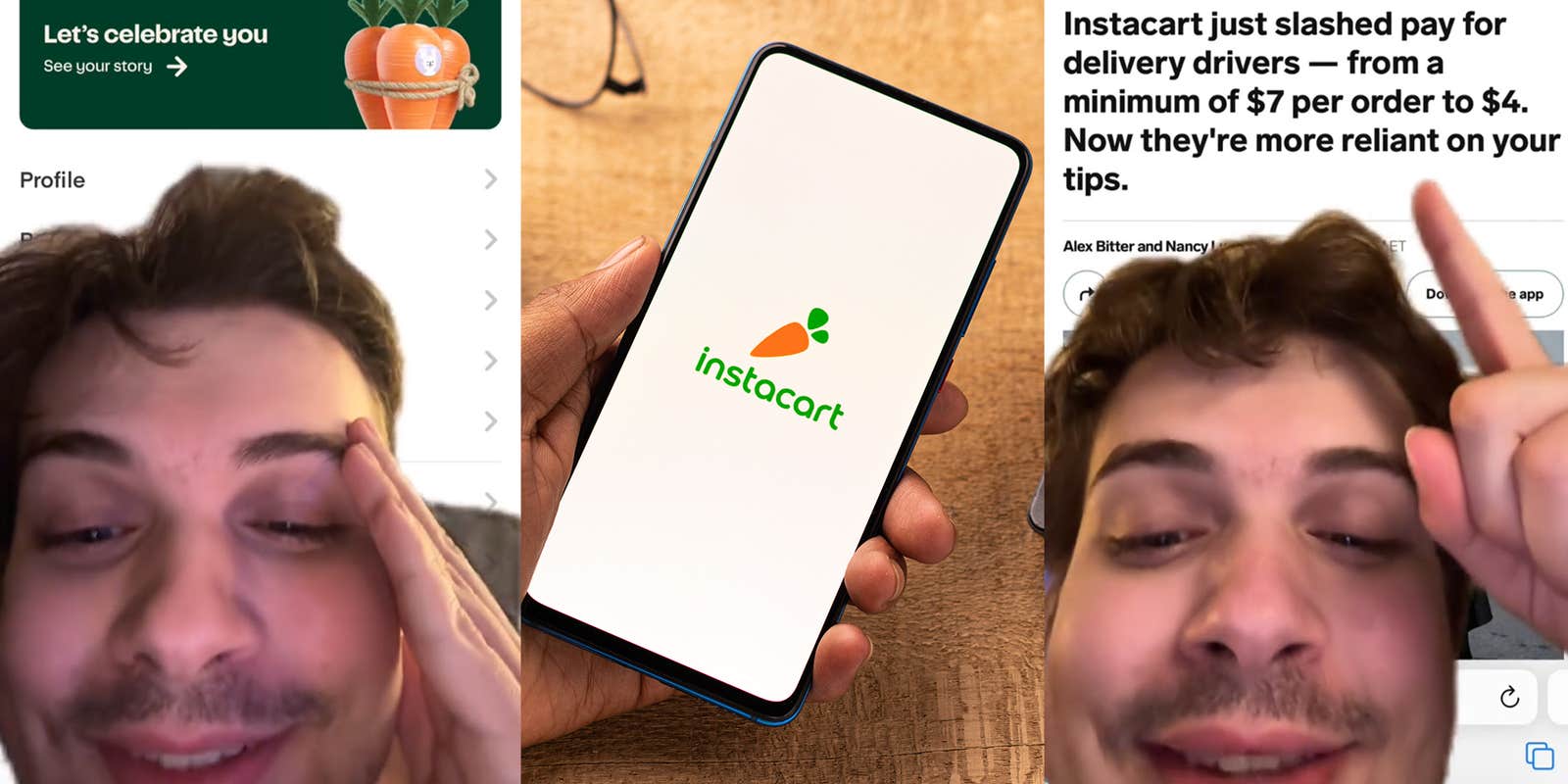 Instacart Shopper Slams Pay Cut After "Thank You" From Company