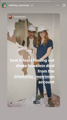 American Girl meme account post about Dianne Feinstein