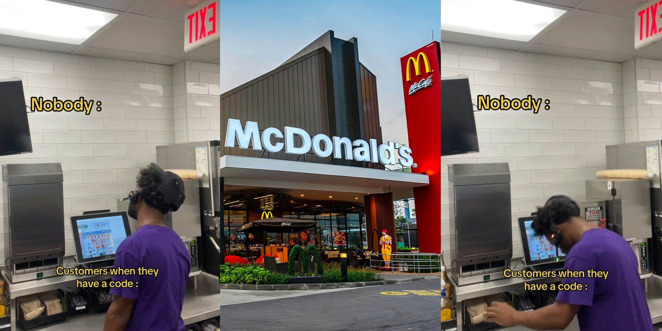 McDonald's worker mocks customers who use app code