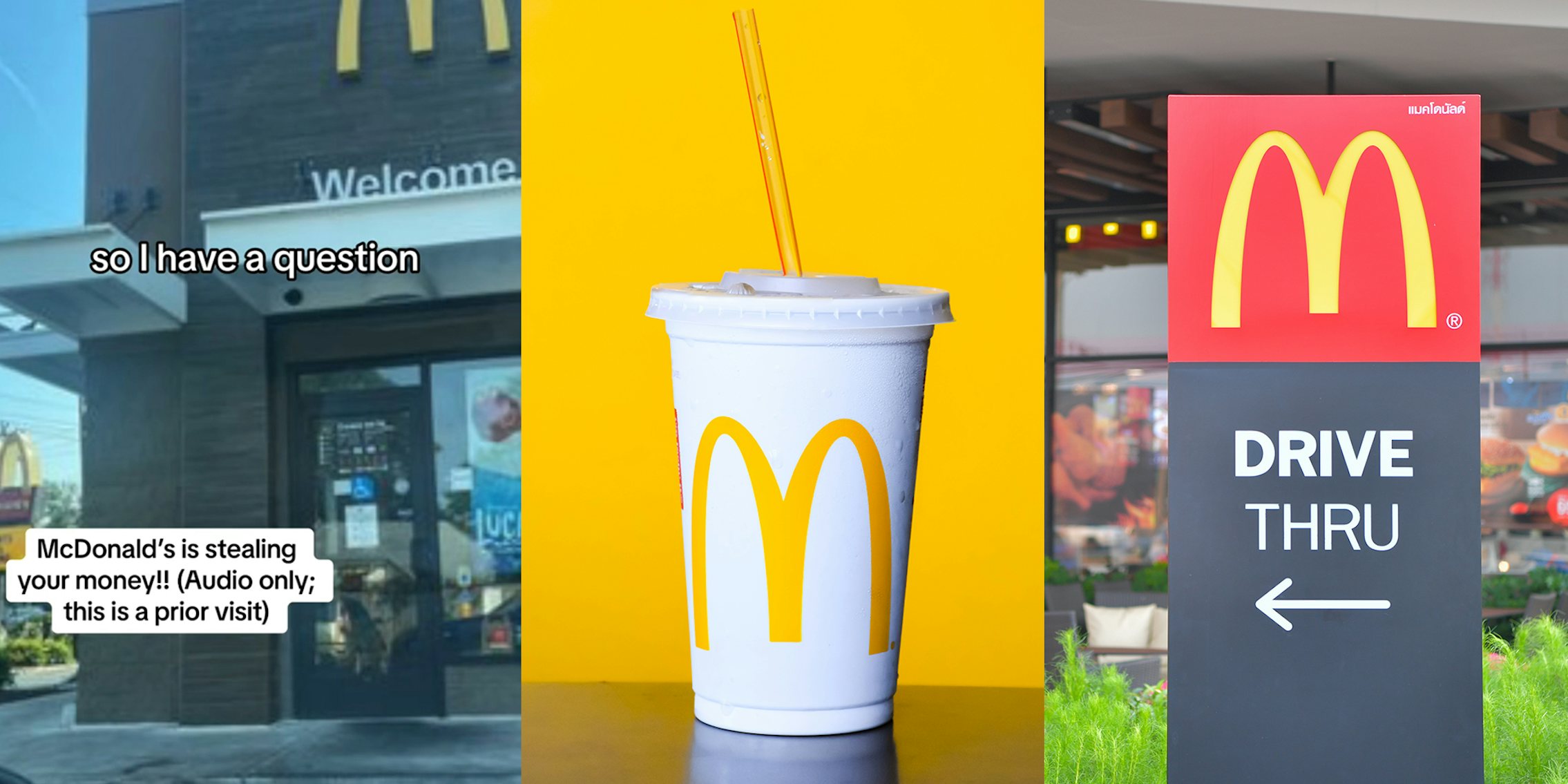 McDonald’s worker automatically charges customer for large drink, says that’s the default if customer doesn’t specify