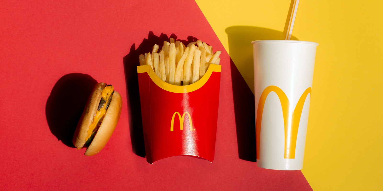 McDonald's Big Mac menu, French Fries, burger and dtink