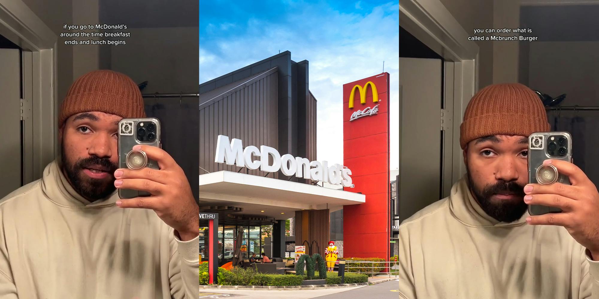 jordan_the_stallion8 tiktoker shares McDonalds Fast Food secret hack called mcbrunch burger