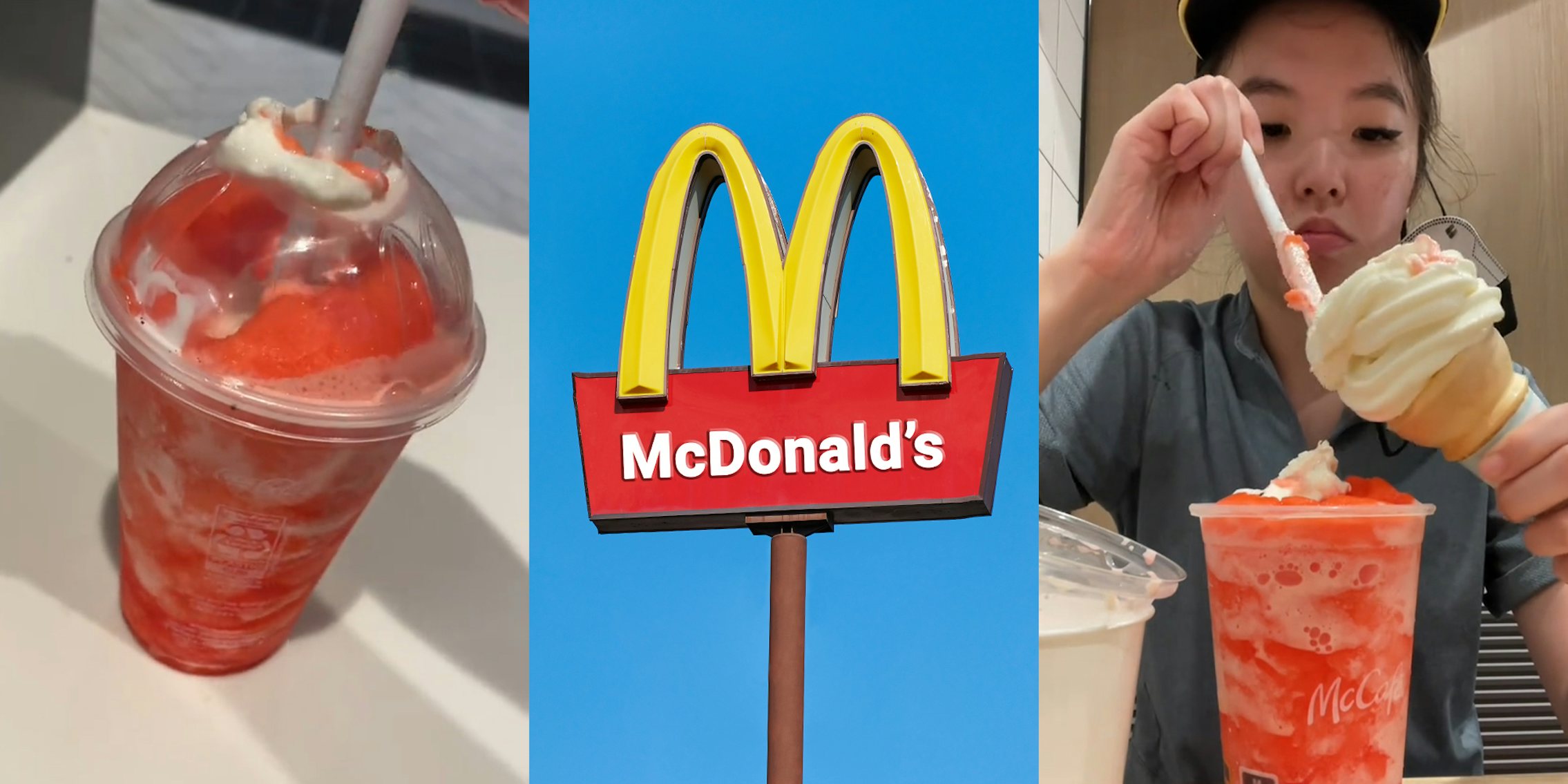 McDonald's worker shares Cherry Fanta slushie ice cream hack