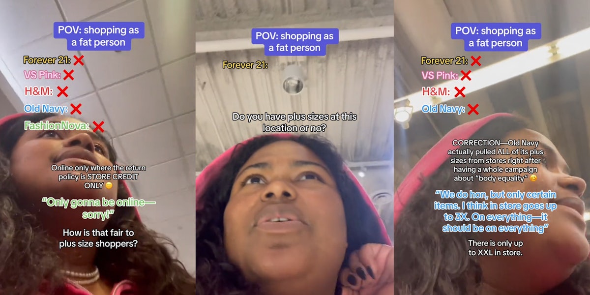 How is that fair to plus size shoppers?': Woman shows the difficulty of  finding size inclusive clothing