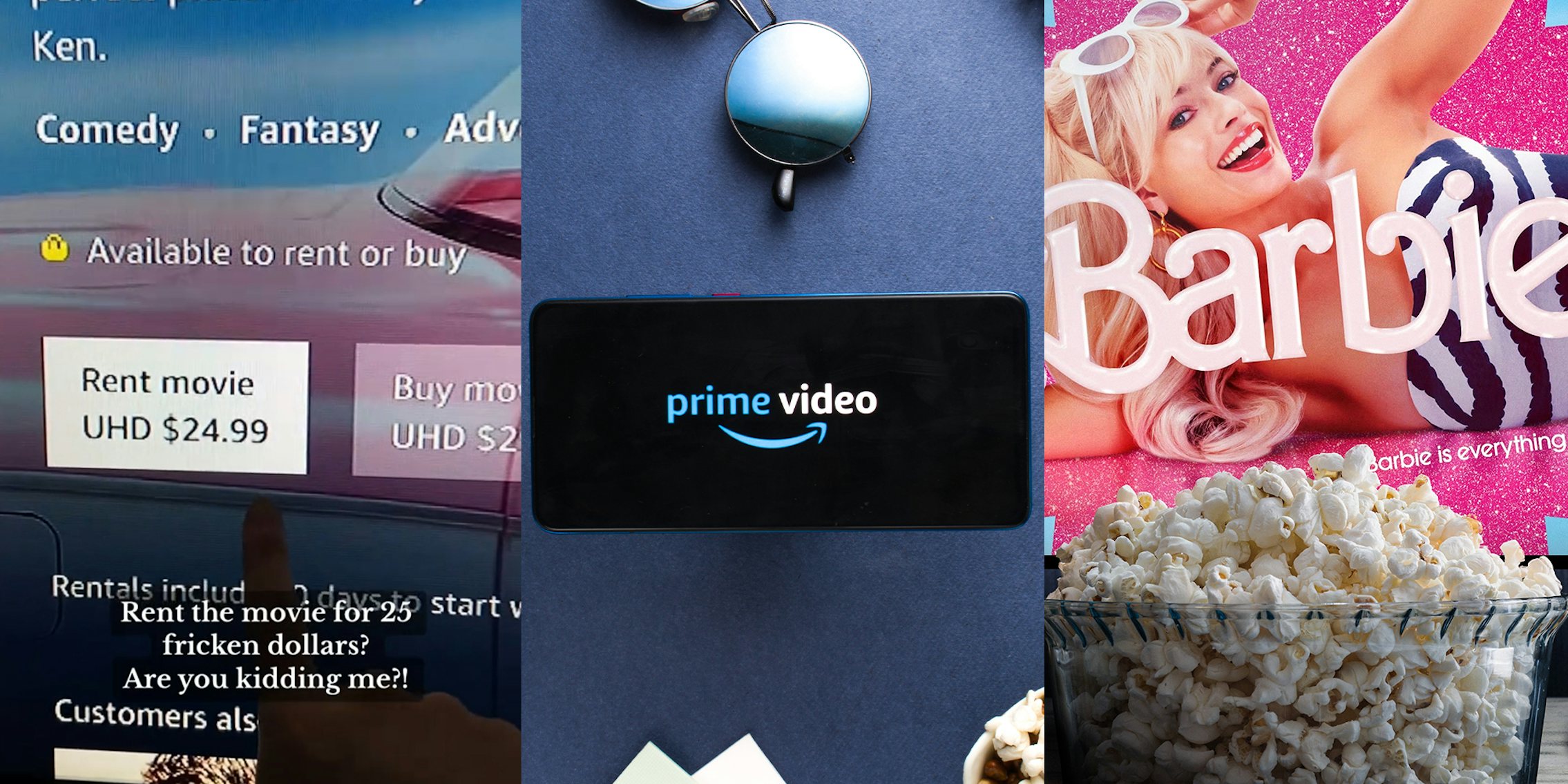 Customer calls out Prime Video for charging customers $25 to rent ‘Barbie’