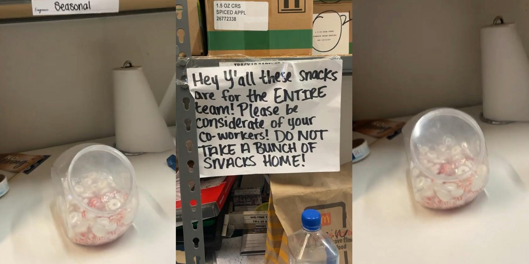 Workplace leaves LifeSaver mints as ‘snacks’ for workers, asks workers to ration them