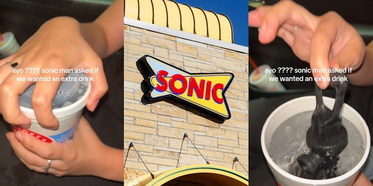 Sonic worker asks customers if they want ‘extra drink,’ gives them tea nozzles soaking in cup