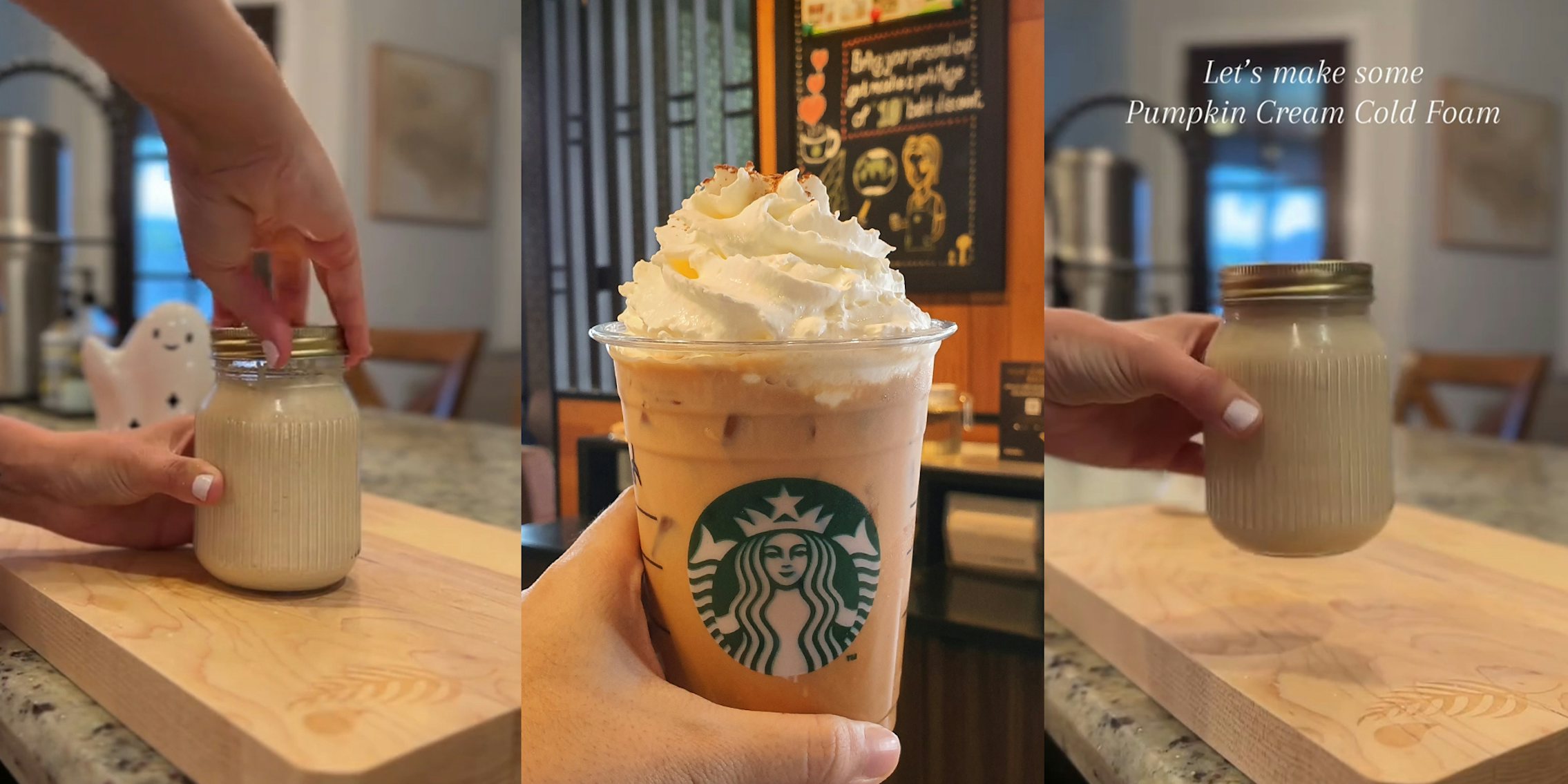 Starbucks customer makes own pumpkin cream cold foam