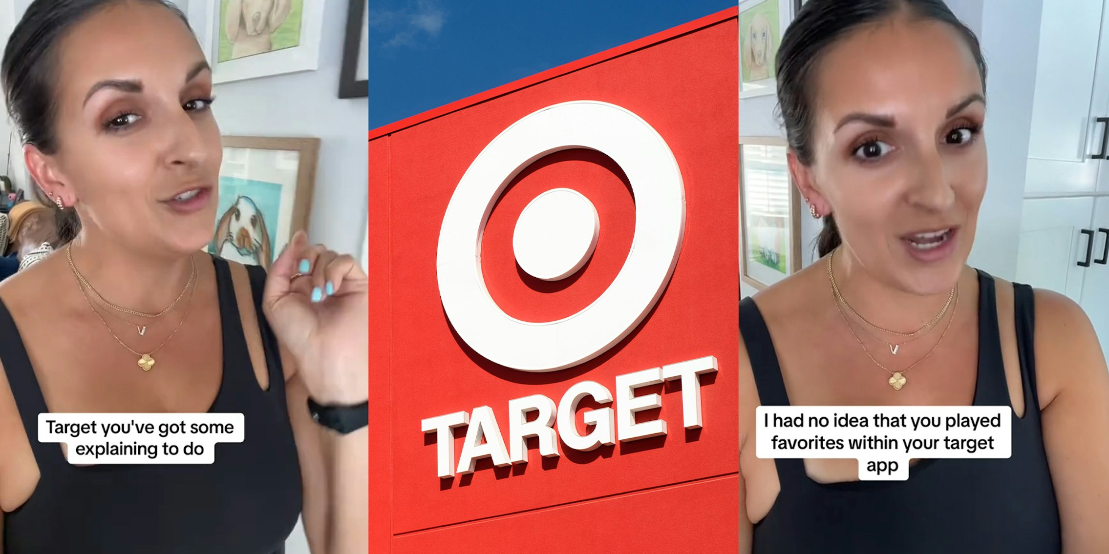 Target customer says rewards are different depending on the customer; Target Logo Store Front