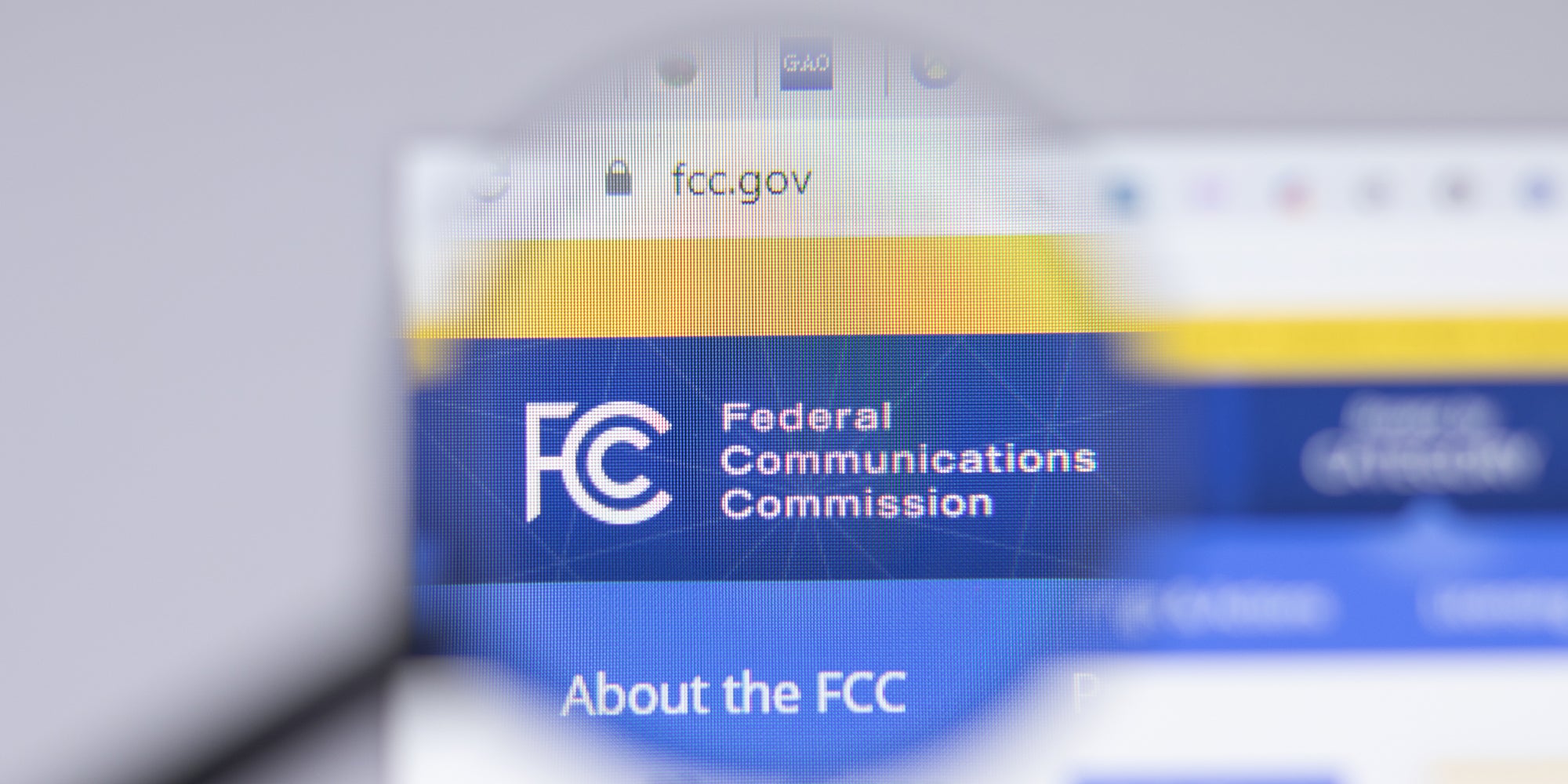 FCC logo close-up on website page